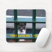 Kat in de gevangenis van Mousepad Muismat (Met muis)