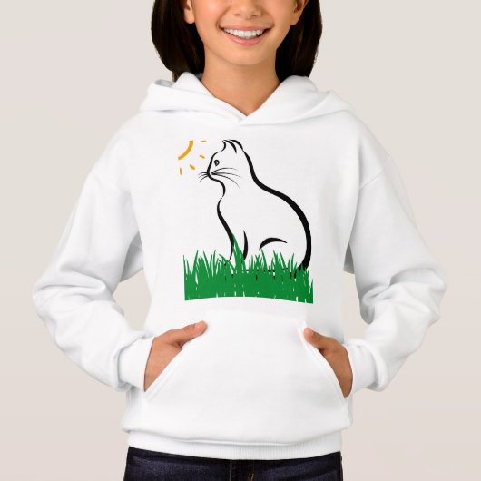 Kat in de Grass Hoodie (Voorkant)