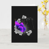 Kat in de hemel dier herdenkingsthema kattenliefhe kaart (Gele Bloem)