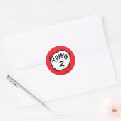 Kat in de hoed |Aangepaste Ding Twee Ronde Sticker (Envelop)