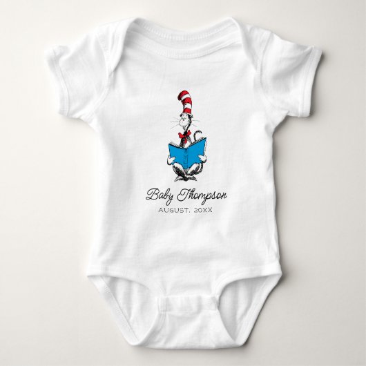 Kat in de hoed | Baby aankondiging Romper (Voorkant)