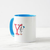 Kat in de hoed Balansact Monogram Y Mok (Voorkant links)