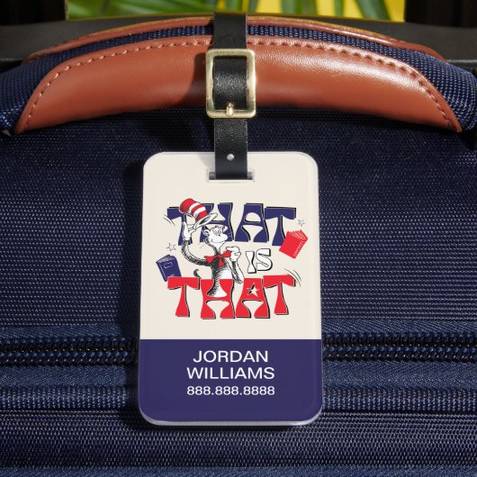 Kat in de hoed | Dat is dat Bagagelabel (Voorkant Insitu 2)