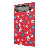 Kat In De Hoed | De Vis Rood Patroon Mini Klembord (Angled2)