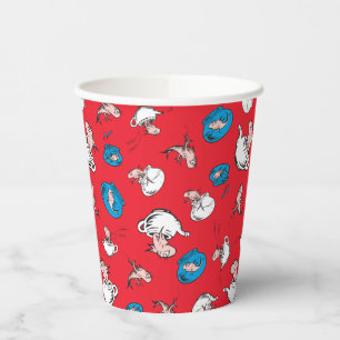 Kat In De Hoed De Vis Rood Patroon Papieren Bekers