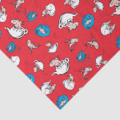Kat In De Hoed | De Vis Rood Patroon Tissuepapier (Detail)