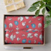 Kat In De Hoed | De Vis Rood Patroon Tissuepapier (Geschenk)