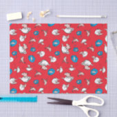 Kat In De Hoed | De Vis Rood Patroon Tissuepapier (Craft)