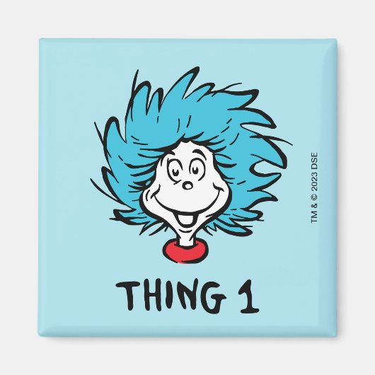 Kat in de hoed | Ding 1 Ding 2 - Ding 1 Magneet (Voorkant)