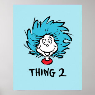 Kat in de hoed Ding 1 Ding 2 - Ding 2 Poster