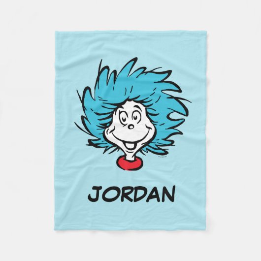 Kat in de hoed Ding Een Ding Twee - Aangepast Ding Fleece Deken (Voorkant)