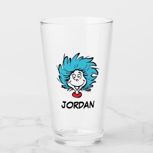 Kat in de hoed Ding Een Ding Twee - Aangepast Ding Glas (Voorkant)