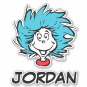 Kat in de Hoed Ding Een Ding Twee - Aangepast Ding Sticker (Voorkant)
