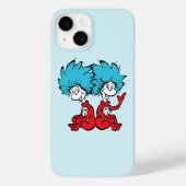 Kat in de hoed Ding Een & Ding Twee Case-Mate iPhone Case (Achterkant)