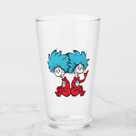 Kat in de hoed Ding Een & Ding Twee Glas (Voorkant)