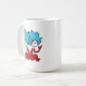 Kat in de hoed Ding Een & Ding Twee Koffiemok (Voorkant links)