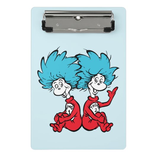 Kat in de hoed Ding Een & Ding Twee Mini Klembord (Voorkant)