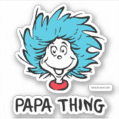Kat in de hoed | Ding één Ding twee - Papa Ding Sticker (Voorkant)