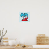 Kat in de hoed Ding Eén & Ding Twee Poster (Keuken)