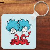 Kat in de hoed Ding Een & Ding Twee Sleutelhanger (Achterkant)