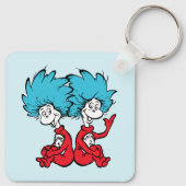 Kat in de hoed Ding Een & Ding Twee Sleutelhanger (Achterkant)
