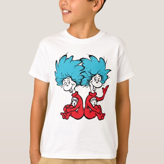 Kat in de hoed Ding Een & Ding Twee T-shirt (Voorkant)