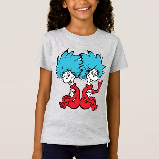 Kat in de hoed Ding Een & Ding Twee T-shirt (Voorkant)