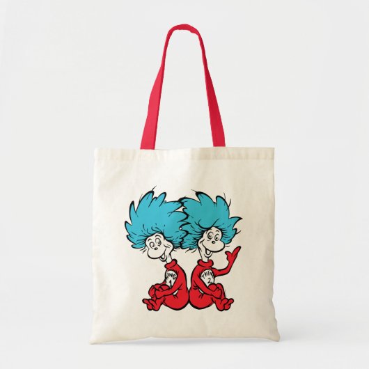 Kat in de hoed Ding Een & Ding Twee Tote Bag (Voorkant)