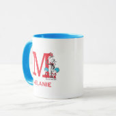 Kat in de hoed, Ding één naam & monogram M Mok (Voorkant links)
