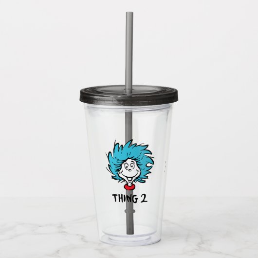 Kat in de hoed | Ding twee Acryl Drinkbeker (Voorkant)