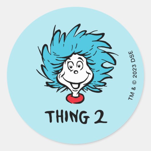 Kat in de hoed | Ding twee Ronde Sticker (Voorkant)