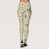 Kat In De Hoed | Geel Patroon Leggings (Achterkant)