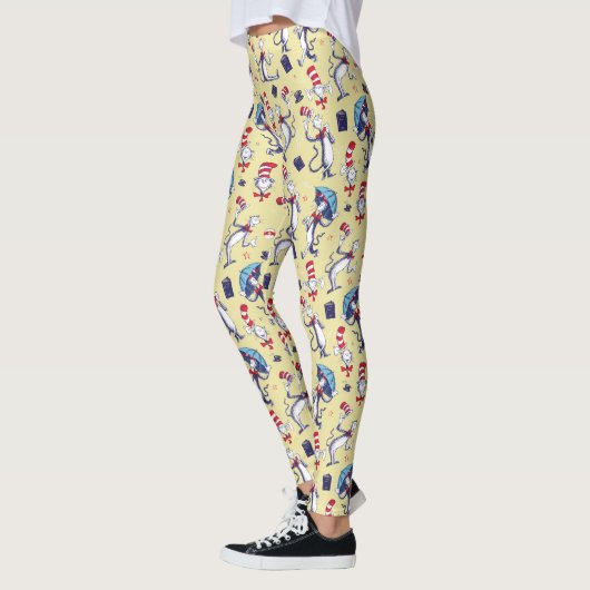 Kat In De Hoed | Geel Patroon Leggings (Links)