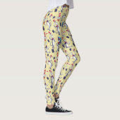 Kat In De Hoed | Geel Patroon Leggings (Rechts)