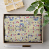 Kat in de hoed | Gele patroon Tissuepapier (Geschenk)