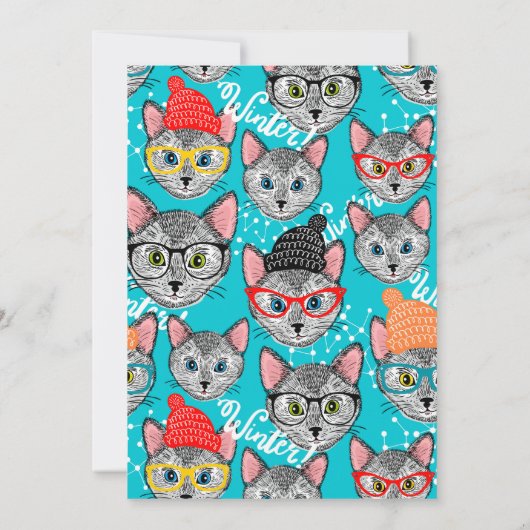 Kat in de hoed kaart (Achterkant)