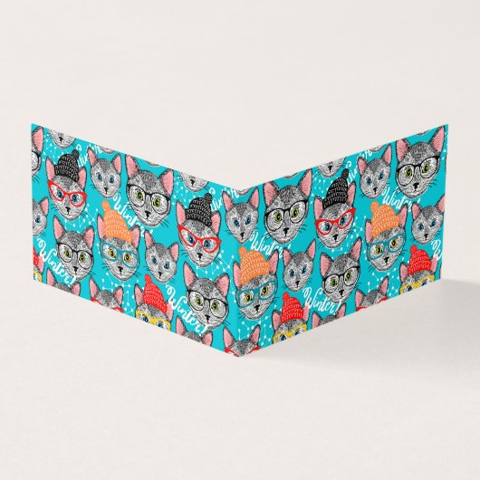 Kat in de hoed kaart (Buitenkant)