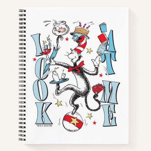 Kat in de hoed | Kijk naar mij Notitieboek (Voorkant)