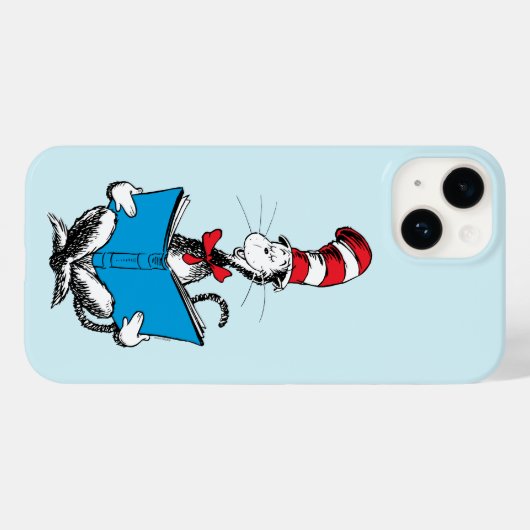 Kat in de hoed leest Case-Mate iPhone case (Achterkant (horizontaal))