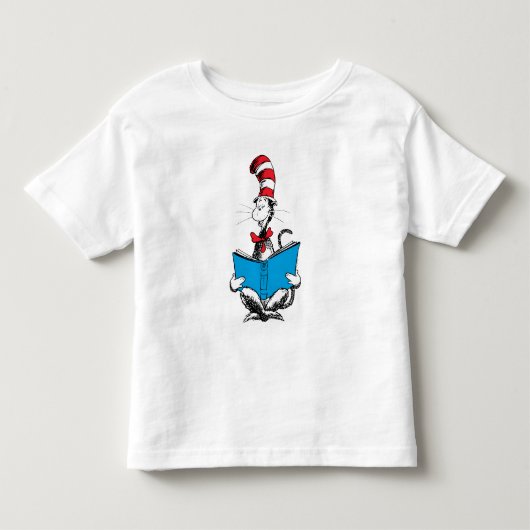 Kat in de hoed leest kinder shirts (Voorkant)