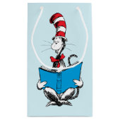 Kat in de hoed leest klein cadeauzakje (Achterkant)