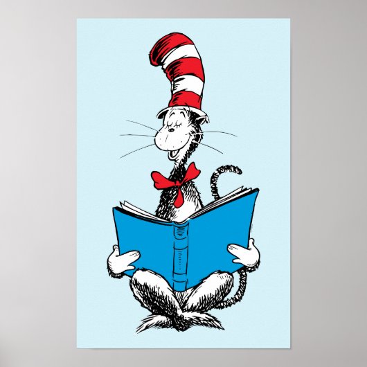 Kat in de hoed leest poster (Voorkant)