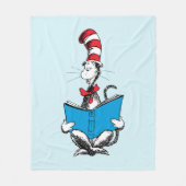 Kat in de Hoed Lezen Fleece Deken (Voorkant)