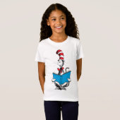 Kat in de Hoed Lezen T-shirt (Voorkant volledig)