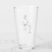 Kat in de hoed neemt een buiging glas (Achterkant)