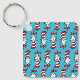 Kat in de hoed patroon sleutelhanger