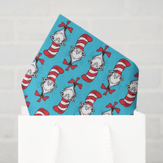 Kat in de hoed-patroon tissuepapier (Cadeauzakje)