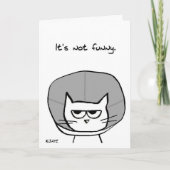 Kat in de kegel van schaamte - Funny Get Well Kaar Kaart (Voorkant)