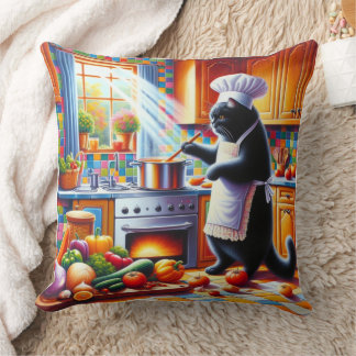 Kat in de keuken kussen