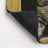 Kat in de klapplank Mousepad Muismat (Hoek)